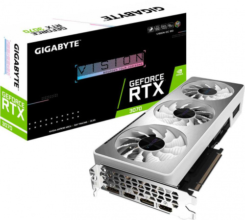 Видеокарта Gigabyte PCI-E 4.0 GV-N3070VISION OC-8GD NVIDIA GeForce RTX 3070 8192Mb 256 GDDR6 1815/14000/HDMIx2/DPx2/HDCP Ret фото 3