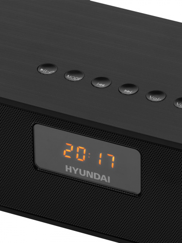 Радиобудильник Hyundai H-RCL340 черный LCD подсв:красная часы:цифровые FM фото 7