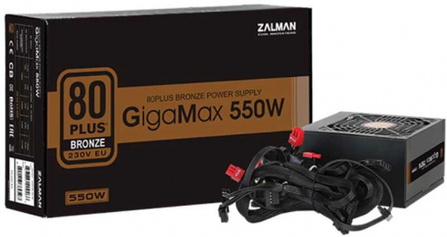 Блок питания Zalman ATX 550W ZM550-GVII 80+ bronze (20+4pin) APFC 120mm fan 5xSATA RTL фото 4