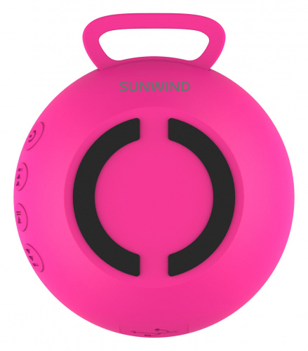Колонка порт. SunWind SW-PS103 R розовый 3W 1.0 BT/3.5Jack 10м 400mAh