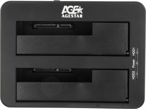 Док-станция для HDD AgeStar 3UBT8 SATA III USB3.0 пластик/алюминий серебристый 2 фото 5