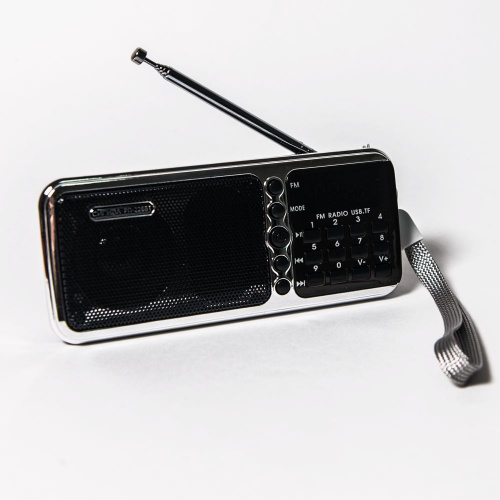 Радиоприемник портативный Сигнал РП-226BT черный/серебристый USB microSD фото 4