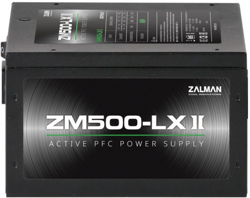 Блок питания Zalman ATX 500W ZM500-LXII 24pin APFC 120mm fan 6xSATA RTL фото 2