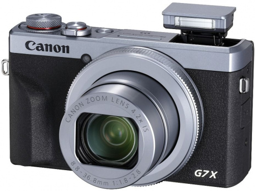Фотоаппарат Canon PowerShot G7 X MARKIII серебристый/черный 20.1Mpix Zoom4.2x 3" 4K SDXC/SD/SDHC CMOS IS opt 5minF rotLCD TouLCD VF 4.4fr/s RAW 60fr/s HDMI/WiFi/NB-13L фото 2