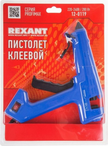 Клеевой пистолет Rexant 12-0119 280Вт 22гр/мин стерж.:11мм фото 2