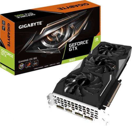 Видеокарта Gigabyte PCI-E GV-N1660GAMING OC-6GD NVIDIA GeForce GTX 1660 6144Mb 192 GDDR5 1785/8002/HDMIx1/DPx3/HDCP Ret фото 2