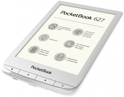 Электронная книга PocketBook 627 6" E-Ink Carta 1024x758 Touch Screen 1Ghz 512Mb/8Gb/microSDHC/подсветка дисплея серебристый фото 4