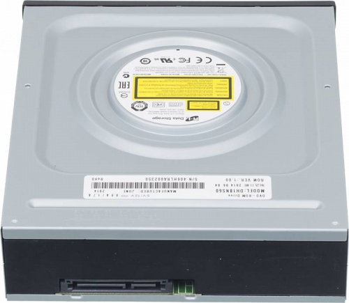Привод DVD-ROM LG DH18NS61 черный SATA внутренний oem фото 3