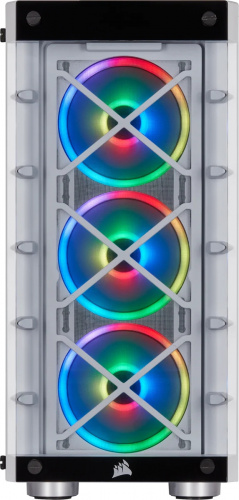 Корпус Corsair iCUE 465X RGB белый без БП ATX 3x120mm 1x140mm 2xUSB3.0 audio bott PSU фото 3