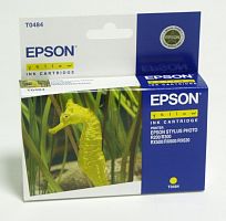 Картридж струйный Epson T0484 C13T04844010 желтый (13мл) для Epson St Ph R200/300/500/600