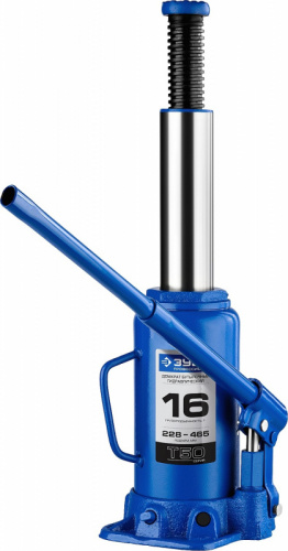 Домкрат Зубр Профессионал T50 бутылочный гидравлический синий (43060-2-K_Z01) фото 2