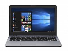 Ноутбук Asus VivoBook X542UA-GQ573T Pentium 4405U/4Gb/1Tb/DVD-RW/Intel HD Graphics 510/15.6"/HD (1366x768)/Windows 10/dk.grey/WiFi/BT/Cam