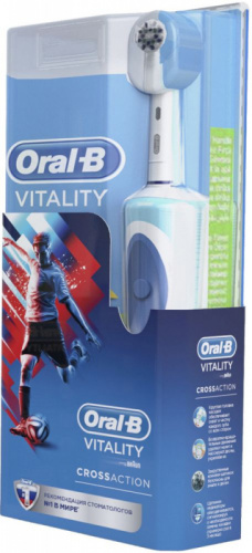 Зубная щетка электрическая Oral-B Vitality CrossAction синий/голубой фото 5