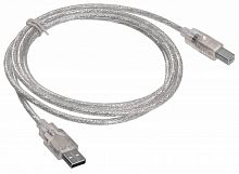 Кабель Buro USB A(m) USB B(m) 1.8м (USB2.0-AM/BM-Trans) прозрачный