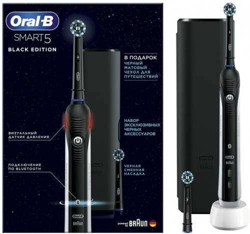 Зубная щетка электрическая Oral-B Smart 5 CrossAction D601.523.5X черный фото 7
