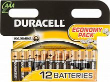 Батарея Duracell Basic LR03-12BL MN2400 AAA (12шт)