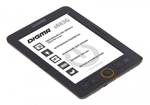 Электронная книга Digma S683G 6" E-ink HD Carta 1024x758 Touch Screen/4Gb/microSDHC/подсветка дисплея серый фото 4