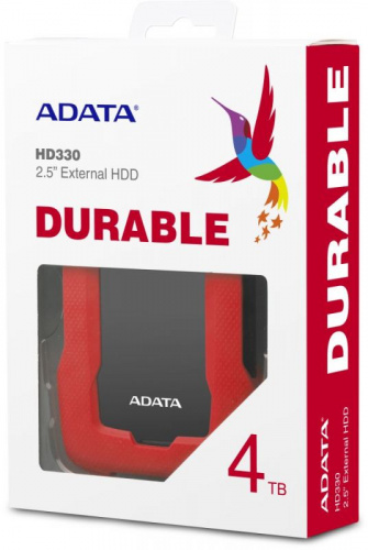 Жесткий диск A-Data USB 3.0 4Tb AHD330-4TU31-CRD HD330 DashDrive Durable 2.5" красный фото 3