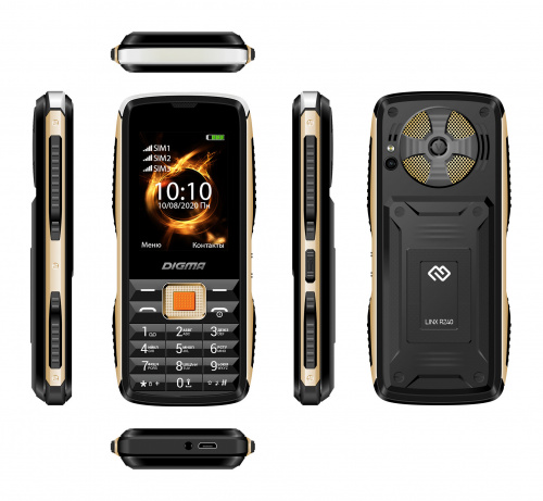 Мобильный телефон Digma R240 Linx 32Mb черный моноблок 3Sim 2.44" 240x320 0.08Mpix GSM900/1800 MP3 FM фото 4