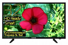 Телевизор LED Hartens 32" HTS-32HDR05B-S2 черный/HD READY/50Hz/DVB-T/DVB-T2/DVB-C/DVB-S/DVB-S2/USB/WiFi/Smart TV (RUS)