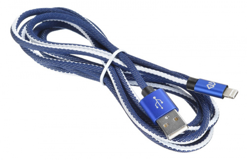 Кабель Digma USB A(m) Lightning (m) 2м синий фото 5