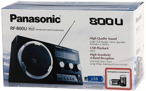Радиоприемник настольный Panasonic RF-800UEE1-K черный USB фото 6