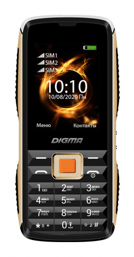 Мобильный телефон Digma R240 Linx 32Mb черный моноблок 3Sim 2.44" 240x320 0.08Mpix GSM900/1800 MP3 FM