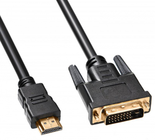 Кабель Buro HDMI (m) DVI-D (m) 1.8м (HDMI-19M-DVI-D-1.8M) феррит.кольца черный фото 3