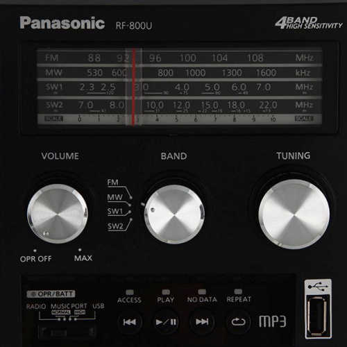 Радиоприемник настольный Panasonic RF-800UEE1-K черный USB фото 4