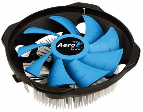 Устройство охлаждения(кулер) Aerocool BAS AUG Soc-AM5/AM4/1151/1200 черный/синий 4-pin 15-26dB Al+Cu 125W 361gr Ret фото 6
