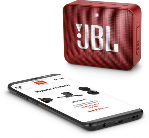 Колонка порт. JBL GO 2 красный 3W 1.0 BT/3.5Jack 730mAh (JBLGO2RED) фото 2