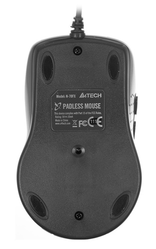 Мышь A4Tech V-Track Padless N-70FX черный оптическая (1600dpi) USB для ноутбука (7but) фото 2
