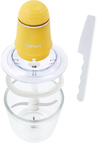Измельчитель электрический Kitfort КТ-3016-5 0.5л. 200Вт желтый фото 2