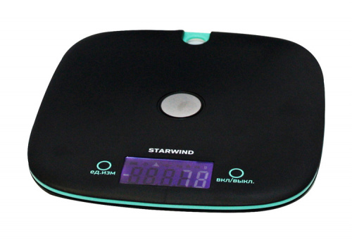 Весы кухонные электронные Starwind SSK5572 макс.вес:5кг темно-серый/бирюзовый фото 5