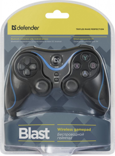 Геймпад Defender Blast черный/синий USB Беспроводной виброотдача фото 8