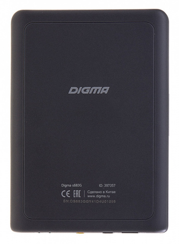 Электронная книга Digma S683G 6" E-ink HD Carta 1024x758 Touch Screen/4Gb/microSDHC/подсветка дисплея серый фото 3