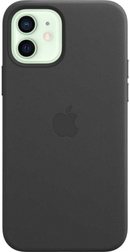 Чехол (клип-кейс) Apple для Apple iPhone 12/12 Pro Leather Case with MagSafe черный (MHKG3ZE/A) фото 10