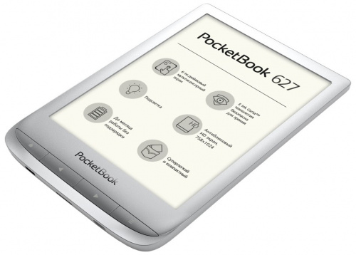 Электронная книга PocketBook 627 6" E-Ink Carta 1024x758 Touch Screen 1Ghz 512Mb/8Gb/microSDHC/подсветка дисплея серебристый фото 3