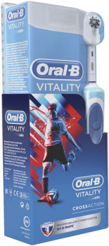Зубная щетка электрическая Oral-B Vitality CrossAction синий/голубой фото 2