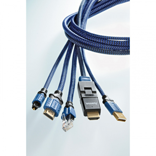 Зарядный кабель Hama High Quality черный/синий для: PlayStation 4 (00054473) фото 2