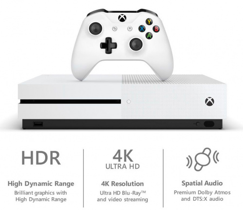 Игровая консоль Microsoft Xbox One S белый в комплекте: игра: Metro Exodus фото 5
