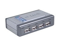 Разветвитель USB 2.0 D-Link DUB-H4/D1A 4порт. черный