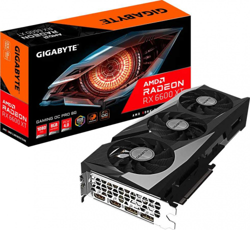Видеокарта Gigabyte PCI-E GV-R66XTGAMINGOC PRO-8GD AMD Radeon RX 6600XT 8192Mb 128 GDDR6 2900/16000 HDMIx2 DPx2 HDCP Ret фото 3