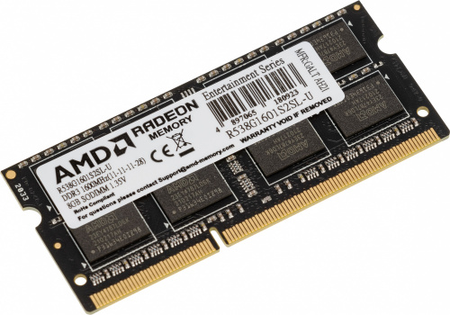 Память DDR3L 8GB 1600MHz AMD R538G1601S2SL-U RTL PC3-12800 CL11 SO-DIMM 204-pin 1.35В Ret фото 4
