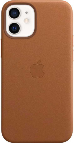 Чехол (клип-кейс) Apple для Apple iPhone 12 mini Leather Case with MagSafe золотисто-коричневый (MHK93ZE/A) фото 5