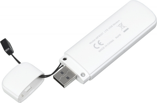 Модем 2G/3G/4G ZTE MF833T USB Firewall +Router внешний белый фото 3