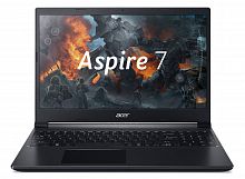 Ноутбук Acer Aspire 7 A715-75G-70RY Core i7 9750H/16Gb/SSD1Tb/NVIDIA GeForce GTX 1650 Ti 4Gb/15.6"/IPS/FHD (1920x1080)/Eshell/black/WiFi/BT/Cam