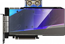 Видеокарта Gigabyte PCI-E 4.0 GV-N3090AORUSX WB-24GD NVIDIA GeForce RTX 3090 24576Mb 384 GDDR6X 1785/19500 HDMIx3 DPx3 HDCP Ret
