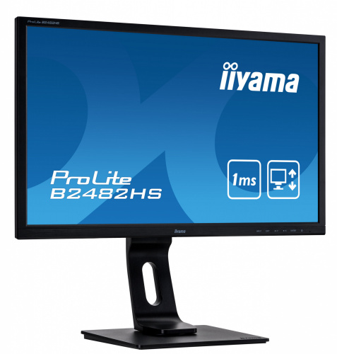 Монитор Iiyama 24" ProLite B2482HS-B5 черный TN LED 16:9 DVI HDMI M/M матовая HAS Pivot 250cd 170гр/160гр 1920x1080 D-Sub FHD 5.1кг фото 2