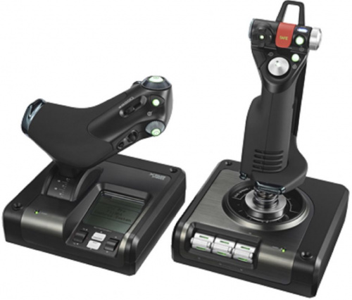 Джойстик Logitech G Saitek X52 Pro Flight Control System черный USB виброотдача фото 8